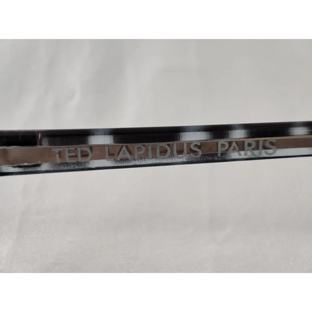 Vintage Ted Lapidus‎ Paris TL 15 09 Sunglasses 1970s France Grey Gold Oversized